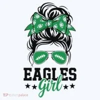 Eagles Girl Messy Bun Women's Hoodie thumb 2