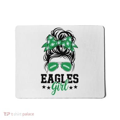 Eagles Girl Messy Bun Mousepad
