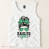 Eagles Girl Messy Bun Tank Top thumb 2