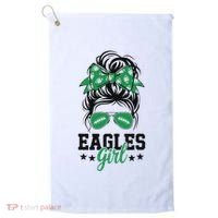 Eagles Girl Messy Bun Golf Towel thumb 0