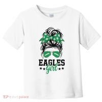 Eagles Girl Messy Bun Toddler T-Shirt thumb 0