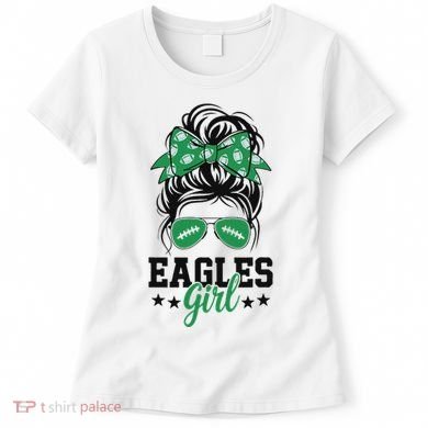 Eagles Girl Messy Bun Women's T-Shirt