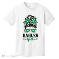 Eagles Girl Messy Bun Kids T-Shirt thumb 0