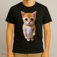 El Gato Meme Sad Crying Cat Munchkin Kitty Meme Trendy T-Shirt thumb 3