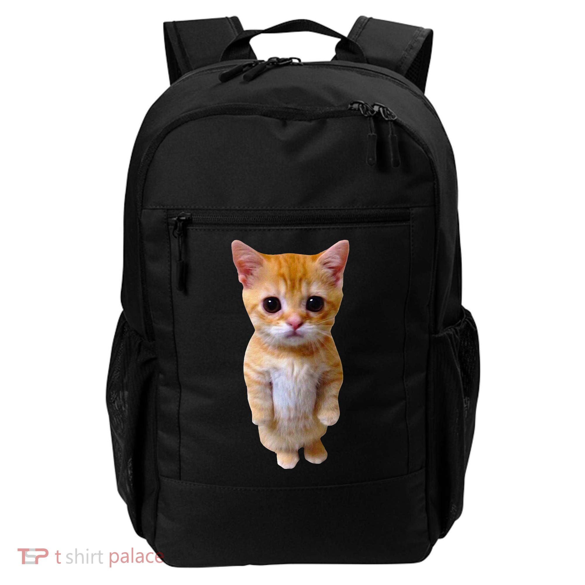 El Gato Meme Sad Crying Cat Munchkin Kitty Meme Trendy Backpack