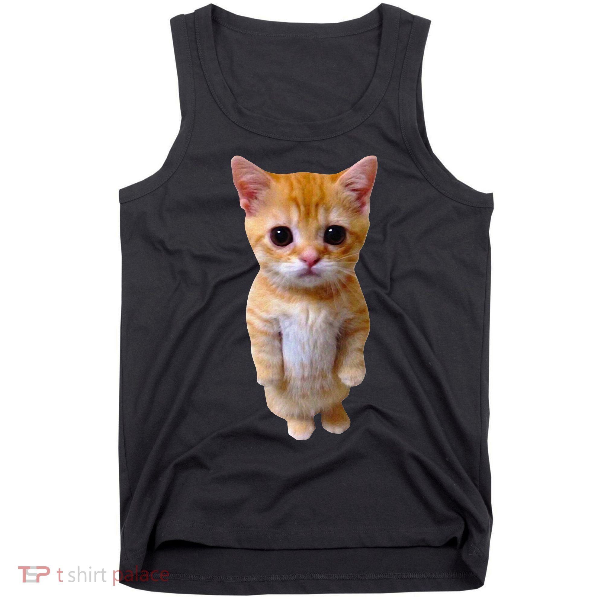 El Gato Meme Sad Crying Cat Munchkin Kitty Meme Trendy Tank Top