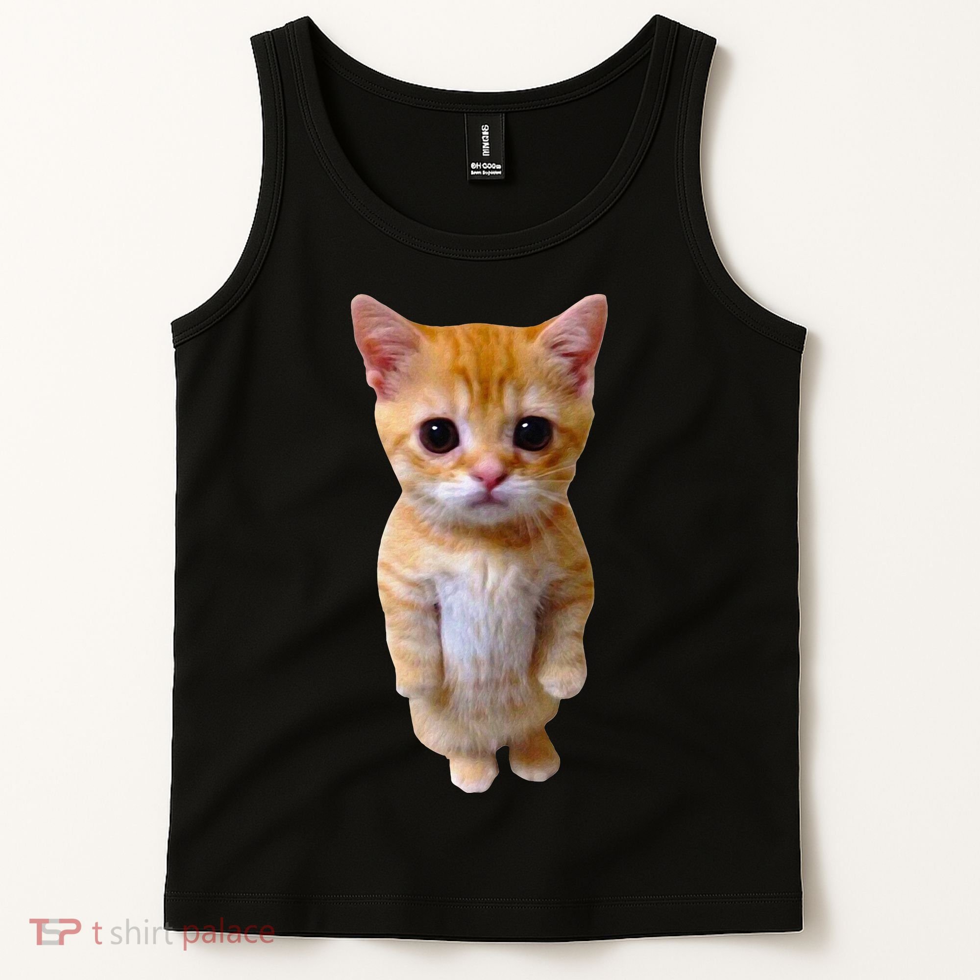 El Gato Meme Sad Crying Cat Munchkin Kitty Meme Trendy Tank Top