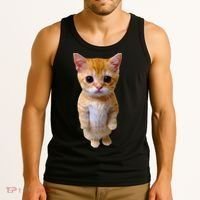 El Gato Meme Sad Crying Cat Munchkin Kitty Meme Trendy Tank Top thumb 3