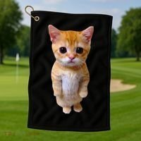 El Gato Meme Sad Crying Cat Munchkin Kitty Meme Trendy Golf Towel thumb 1