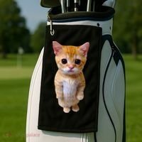El Gato Meme Sad Crying Cat Munchkin Kitty Meme Trendy Golf Towel thumb 2