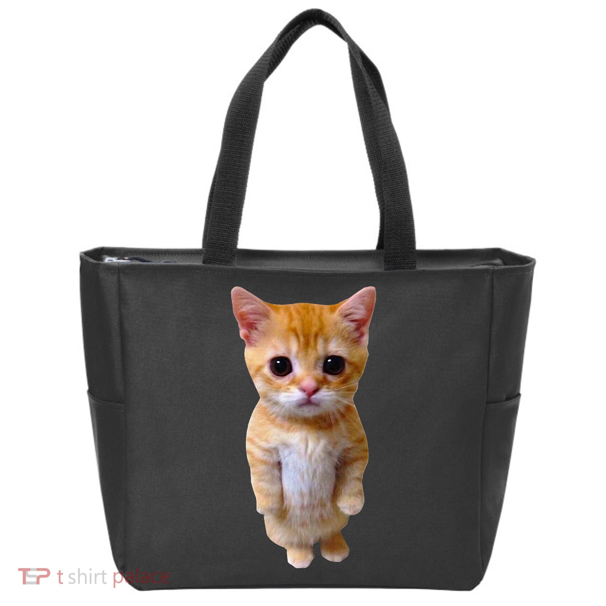 El Gato Meme Sad Crying Cat Munchkin Kitty Meme Trendy Tote Bag