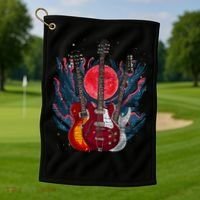 Electric Guitar Musical Instrut Guitarist Guitar Funny Gift Golf Towel thumb 1