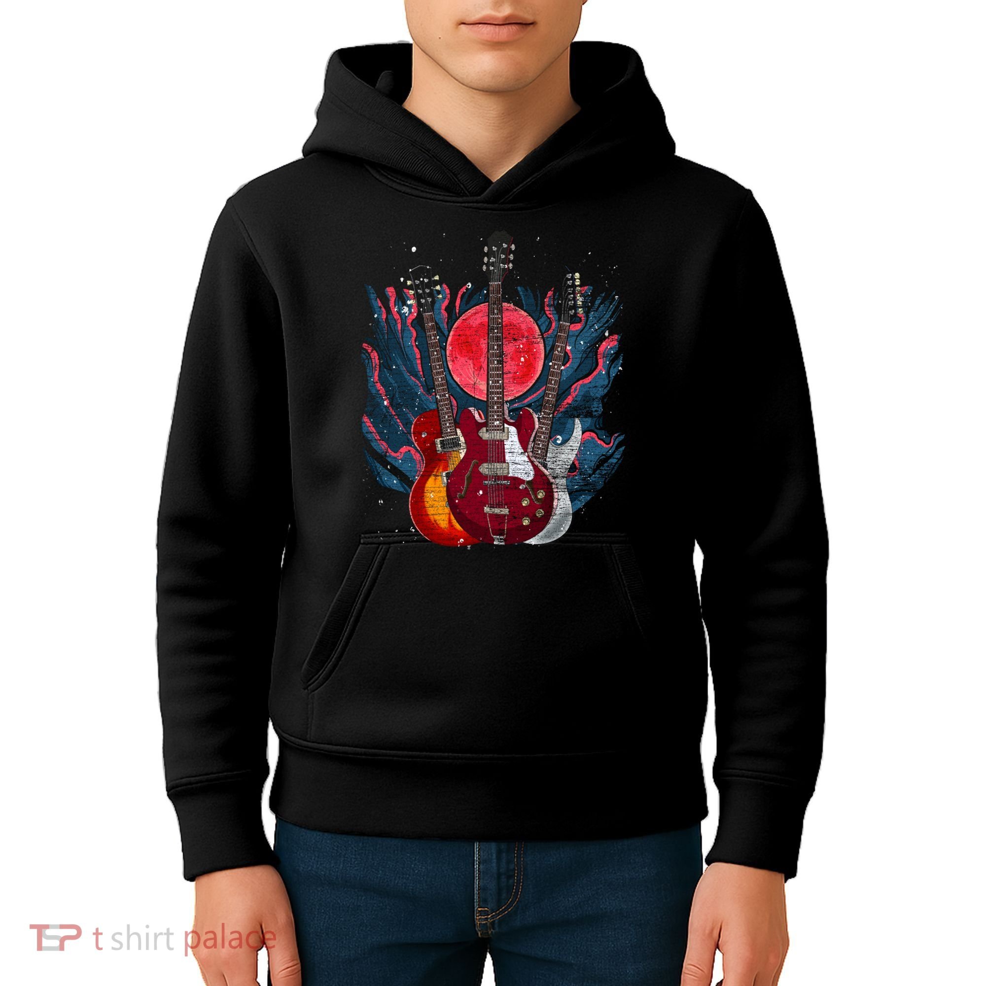 Electric Guitar Musical Instrut Guitarist Guitar Funny Gift Kids Hoodie