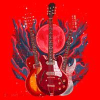 Electric Guitar Musical Instrut Guitarist Guitar Funny Gift Santa Hat thumb 1