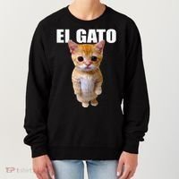 El Gato Meme Sad Crying Cat Munchkin Kitty Meme Trendy Women's Sweatshirt thumb 0