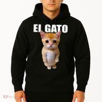El Gato Meme Sad Crying Cat Munchkin Kitty Meme Trendy Hoodie thumb 2