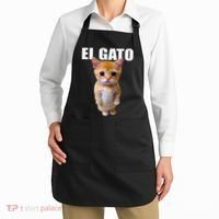 El Gato Meme Sad Crying Cat Munchkin Kitty Meme Trendy Apron thumb 2