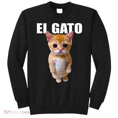 El Gato Meme Sad Crying Cat Munchkin Kitty Meme Trendy Sweatshirt