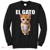 El Gato Meme Sad Crying Cat Munchkin Kitty Meme Trendy Sweatshirt thumb 0