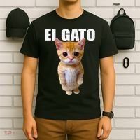 El Gato Meme Sad Crying Cat Munchkin Kitty Meme Trendy T-Shirt thumb 6