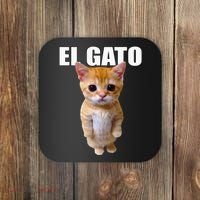 El Gato Meme Sad Crying Cat Munchkin Kitty Meme Trendy Coaster thumb 0