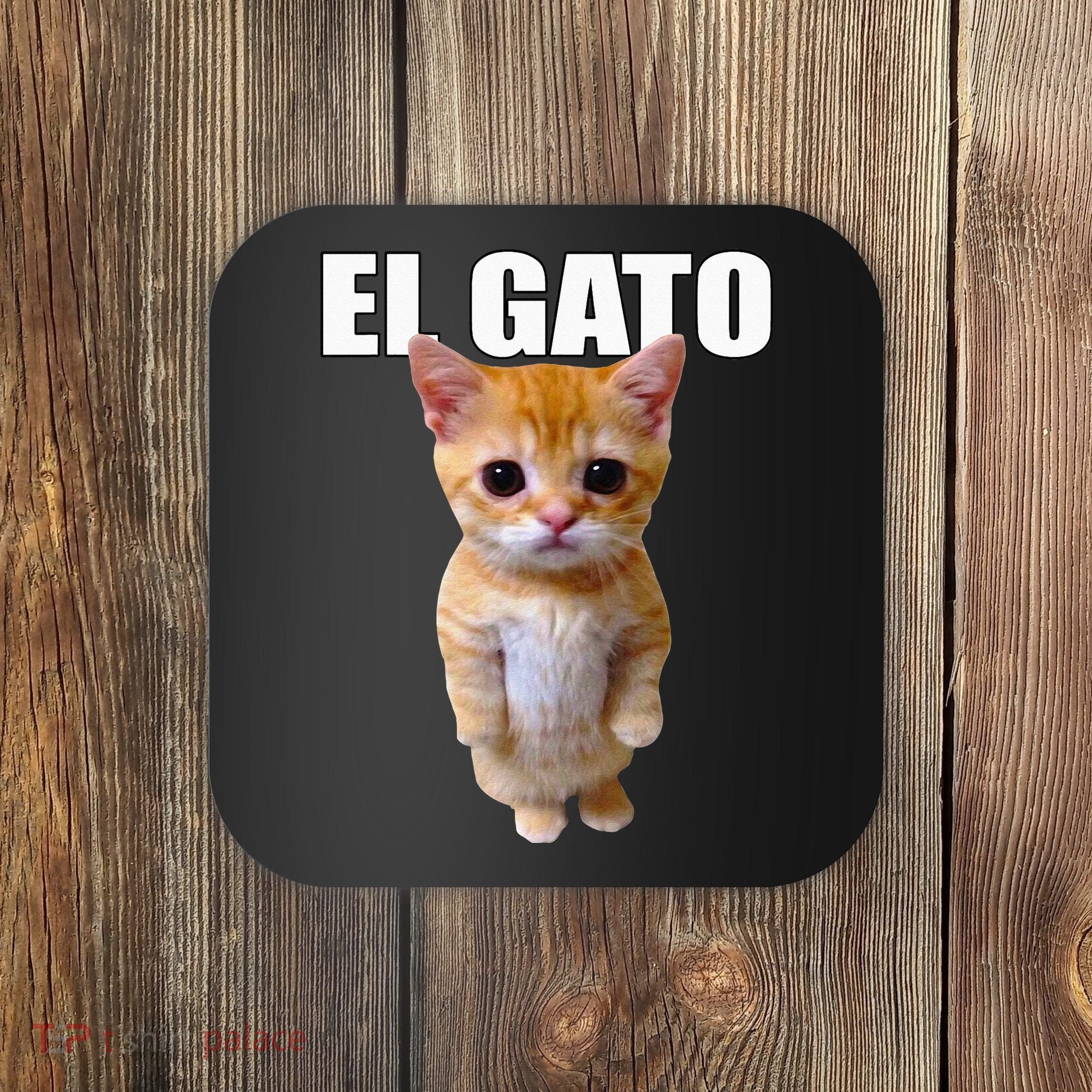 El Gato Meme Sad Crying Cat Munchkin Kitty Meme Trendy Coaster