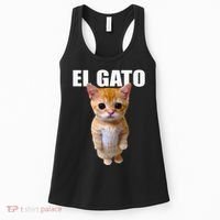 El Gato Meme Sad Crying Cat Munchkin Kitty Meme Trendy Women's Tank Top thumb 0