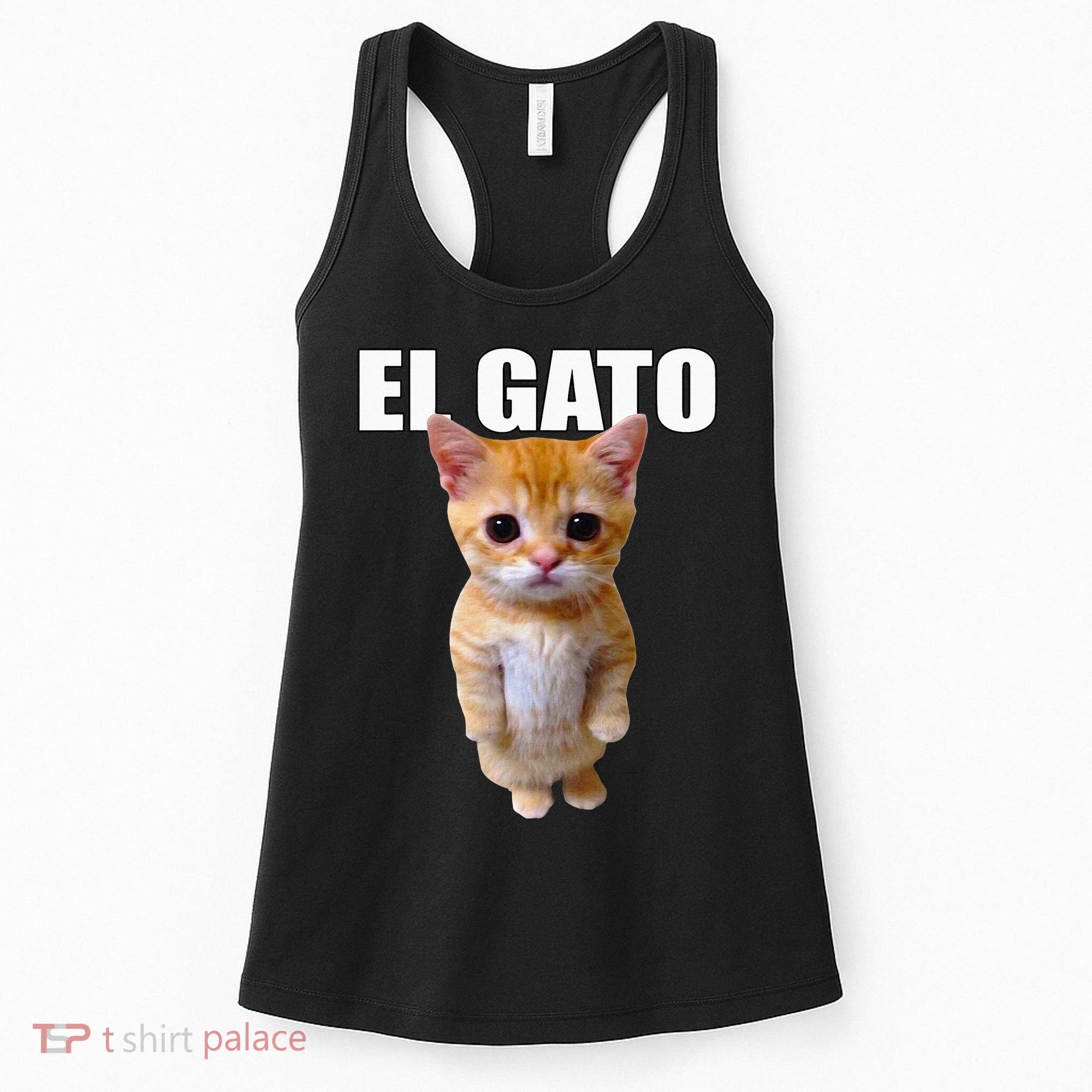 El Gato Meme Sad Crying Cat Munchkin Kitty Meme Trendy Women's Tank Top