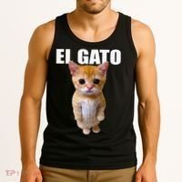 El Gato Meme Sad Crying Cat Munchkin Kitty Meme Trendy Tank Top thumb 3
