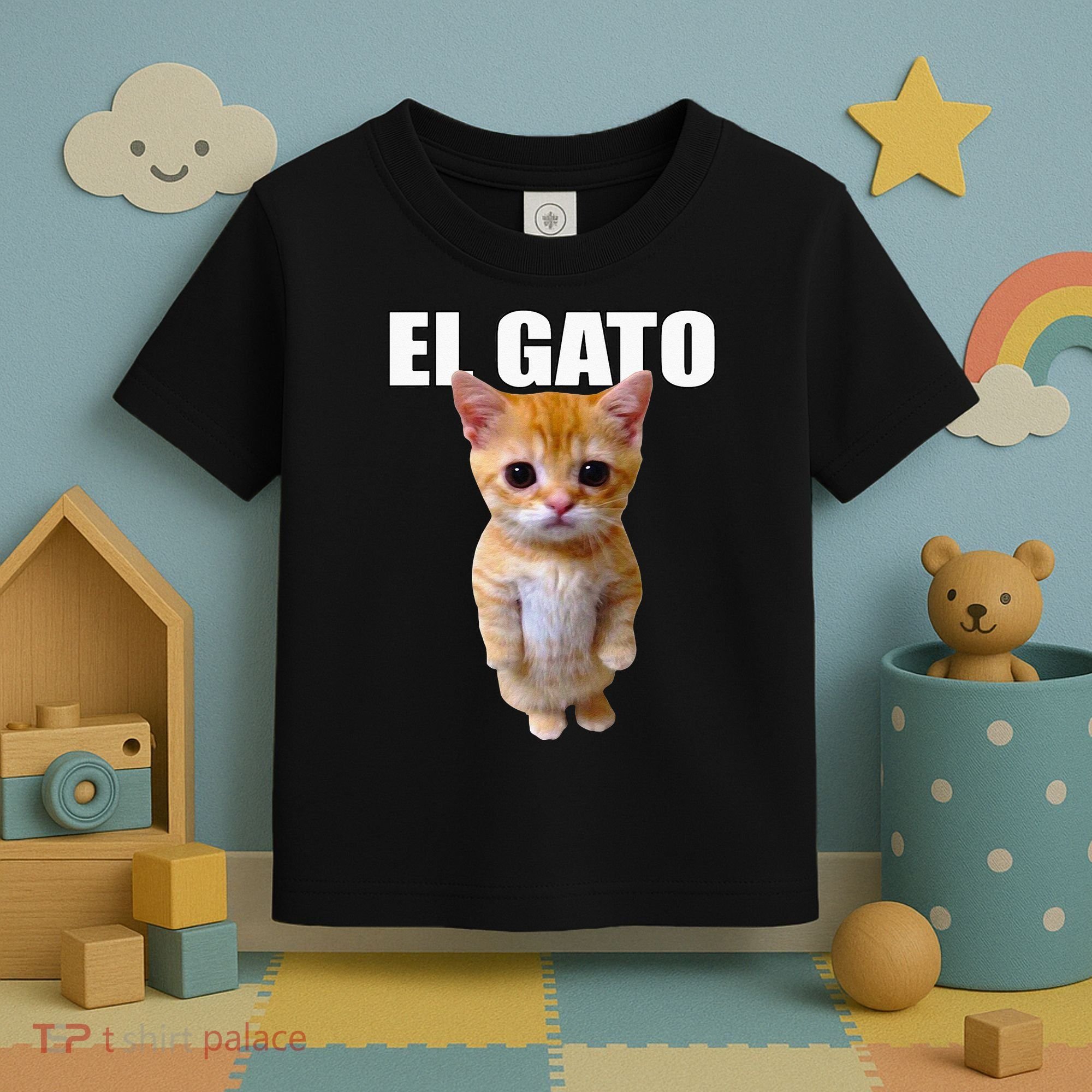 El Gato Meme Sad Crying Cat Munchkin Kitty Meme Trendy Toddler T-Shirt