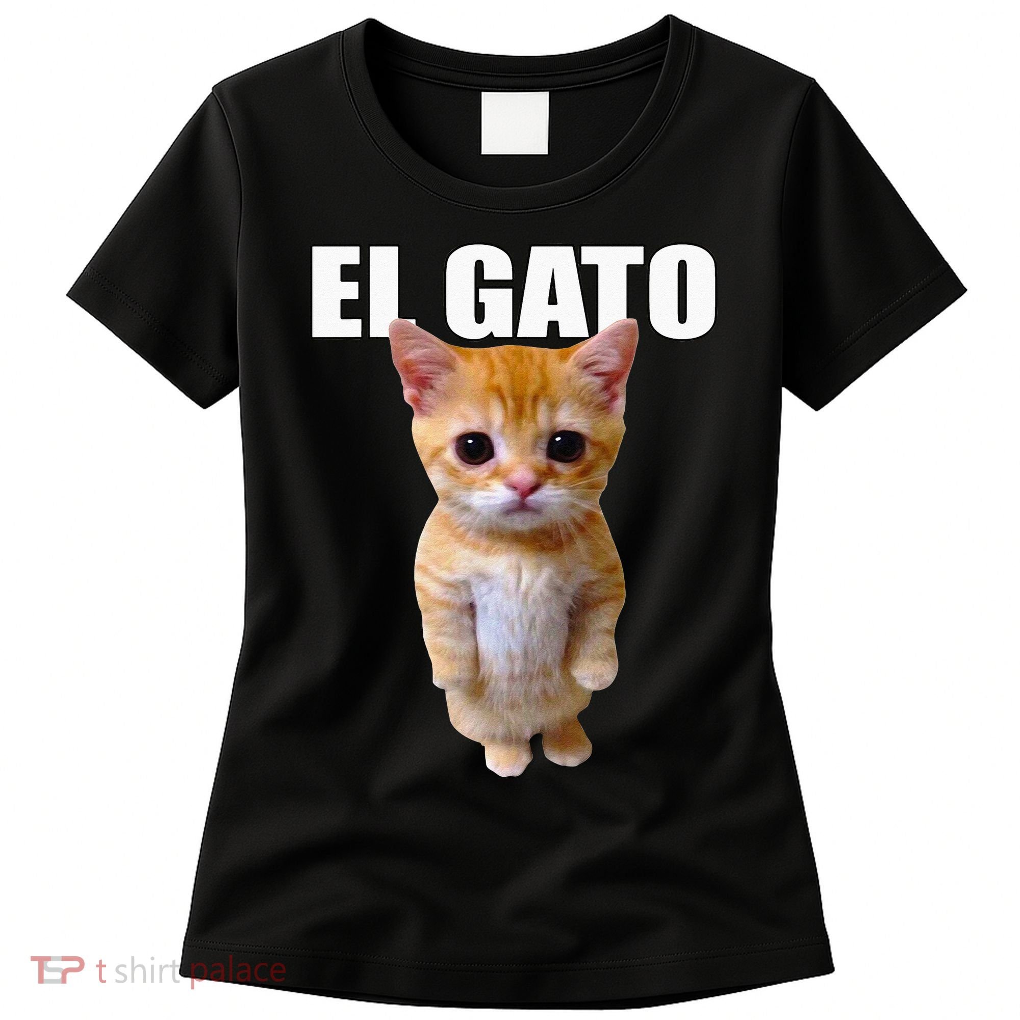 El Gato Meme Sad Crying Cat Munchkin Kitty Meme Trendy Women's T-Shirt