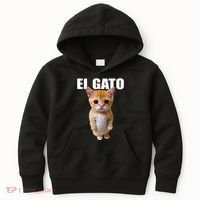 El Gato Meme Sad Crying Cat Munchkin Kitty Meme Trendy Kids Hoodie thumb 0