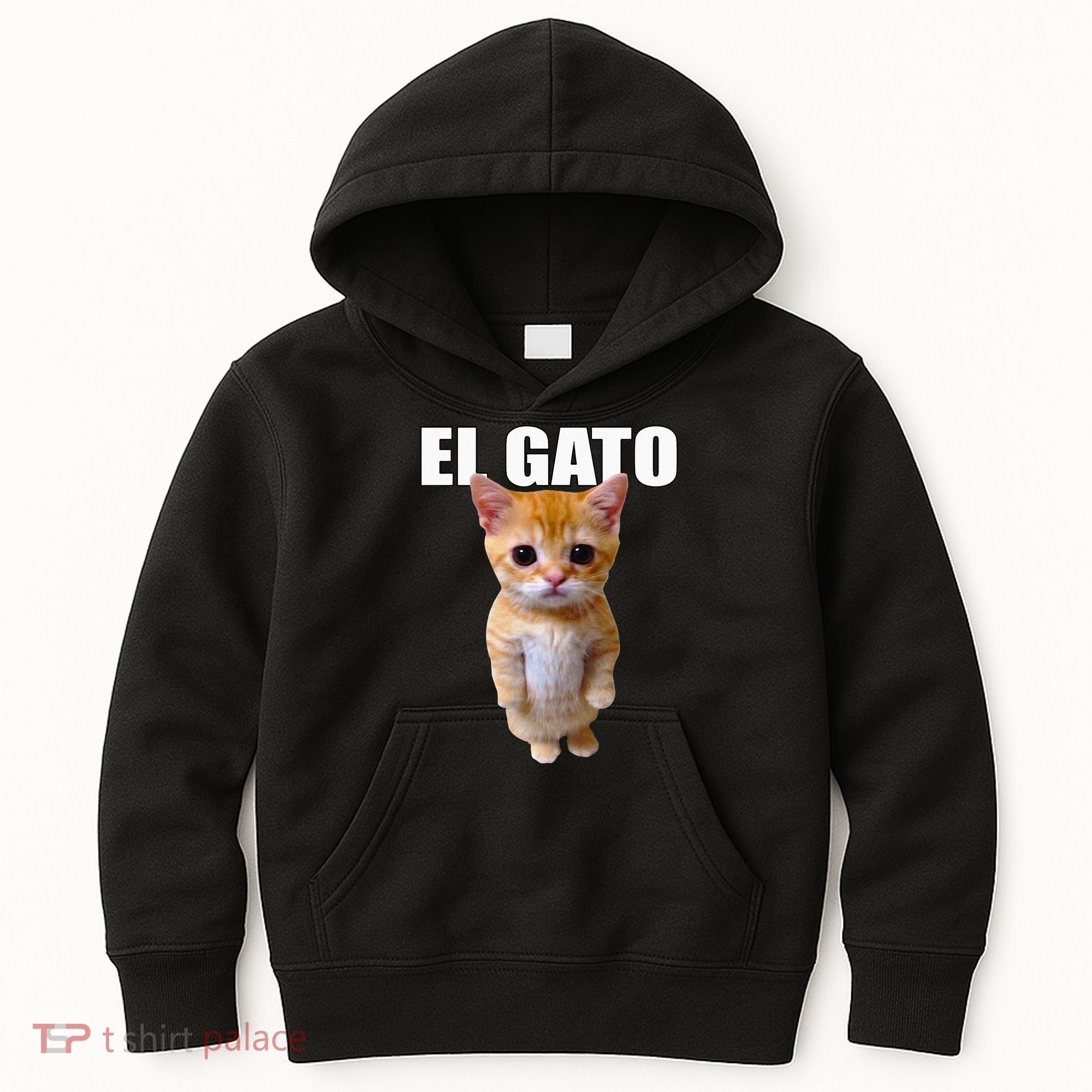 El Gato Meme Sad Crying Cat Munchkin Kitty Meme Trendy Kids Hoodie