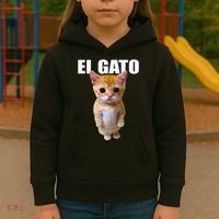 El Gato Meme Sad Crying Cat Munchkin Kitty Meme Trendy Kids Hoodie thumb 3
