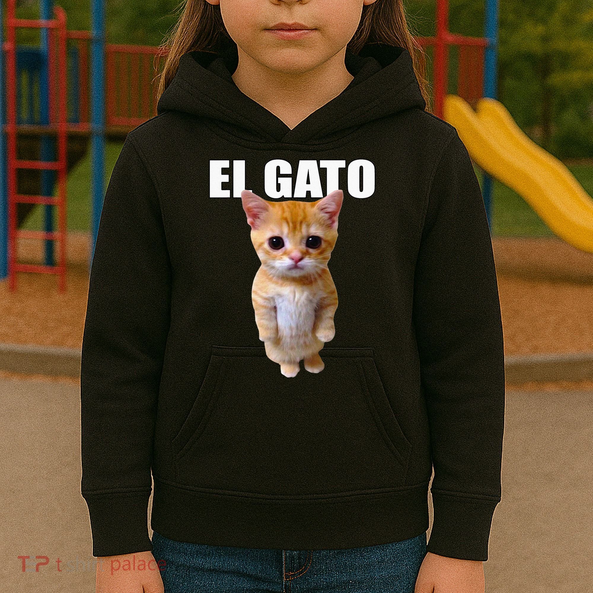 El Gato Meme Sad Crying Cat Munchkin Kitty Meme Trendy Kids Hoodie