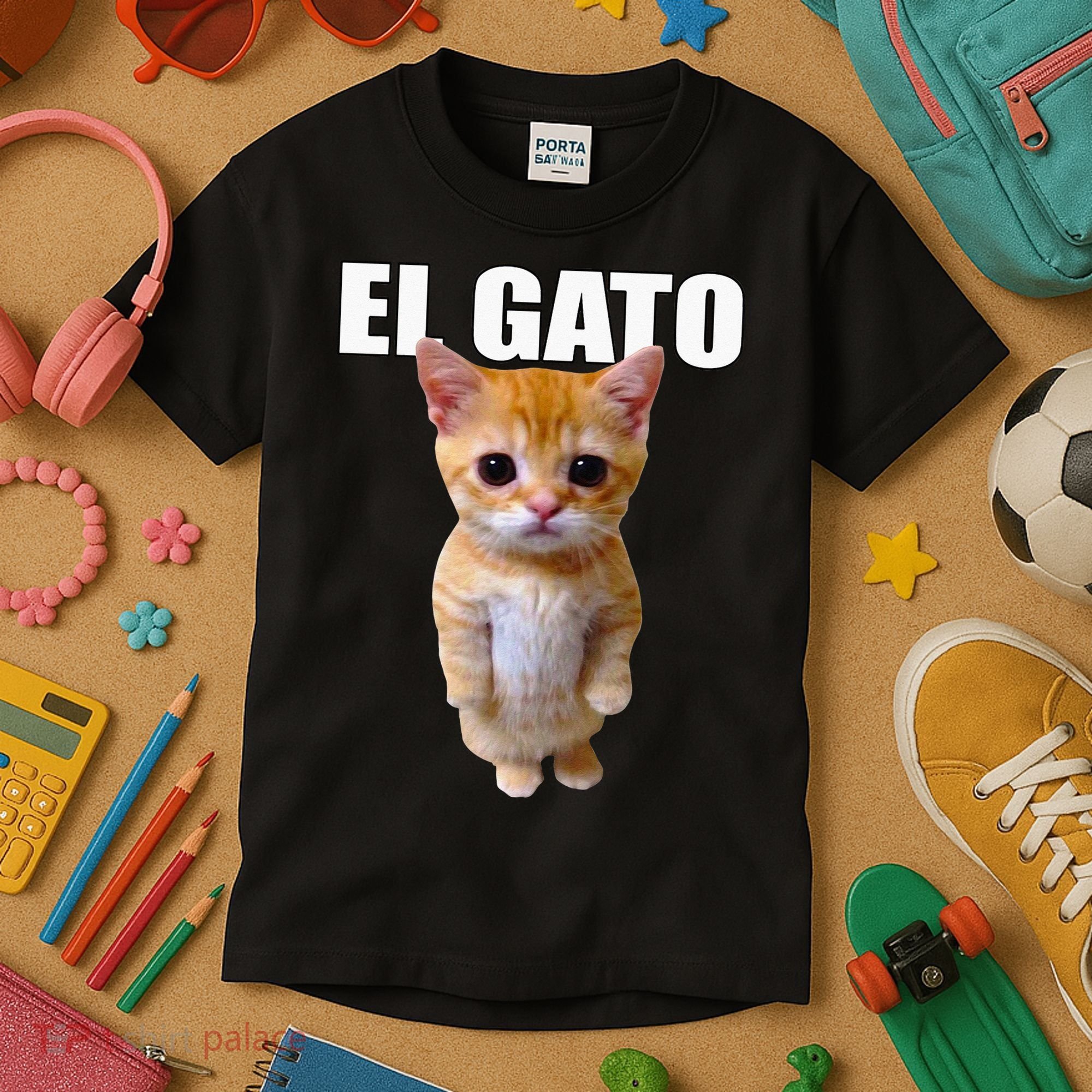 El Gato Meme Sad Crying Cat Munchkin Kitty Meme Trendy Kids T-Shirt