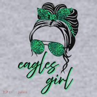 Eagles Girl Messy Bun Women's Sweatshirt thumb 2