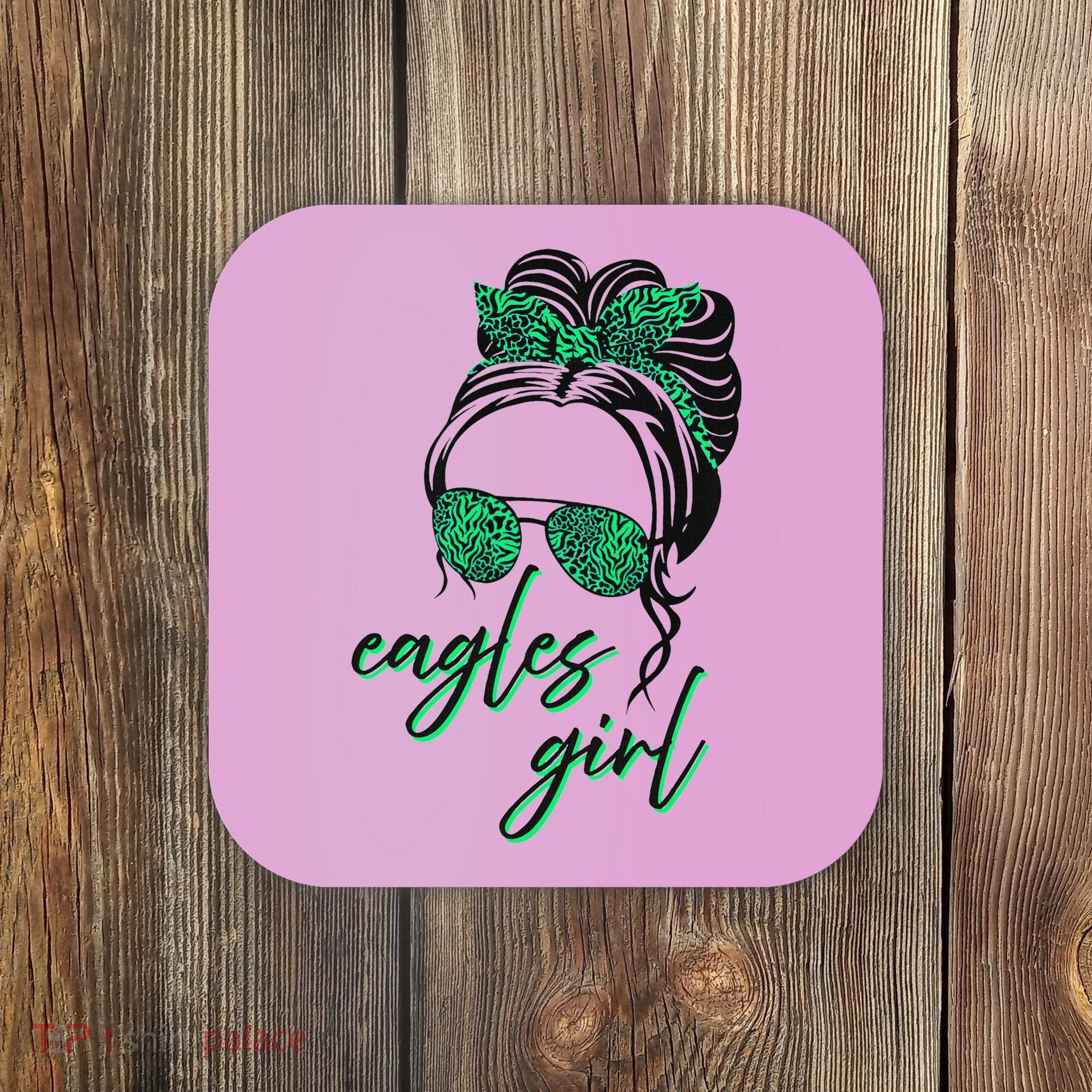 Eagles Girl Messy Bun Coaster