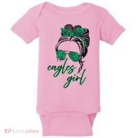 Eagles Girl Messy Bun Baby Bodysuit thumb 0