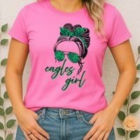 Eagles Girl Messy Bun Women's T-Shirt thumb 2