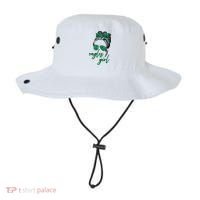 Eagles Girl Messy Bun Bucket Hat thumb 0
