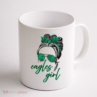 Eagles Girl Messy Bun Coffee Mug thumb 1