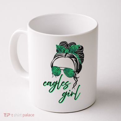 Eagles Girl Messy Bun Coffee Mug