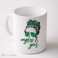 Eagles Girl Messy Bun Coffee Mug thumb 0