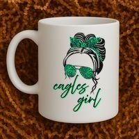 Eagles Girl Messy Bun Coffee Mug thumb 2