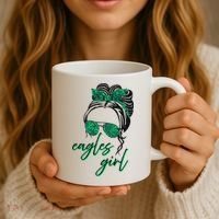 Eagles Girl Messy Bun Coffee Mug thumb 3