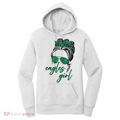 Eagles Girl Messy Bun Women's Hoodie