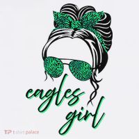 Eagles Girl Messy Bun Women's Hoodie thumb 2