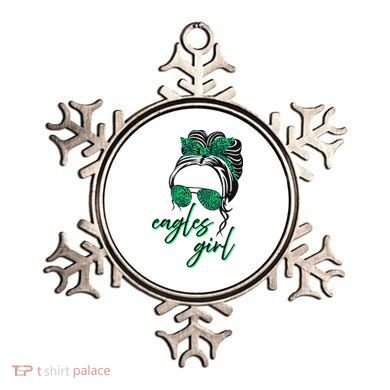 Eagles Girl Messy Bun Ornament
