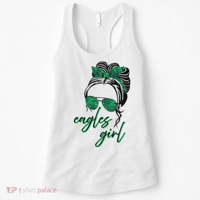 Eagles Girl Messy Bun Women's Tank Top